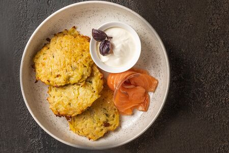 Драники с семгой