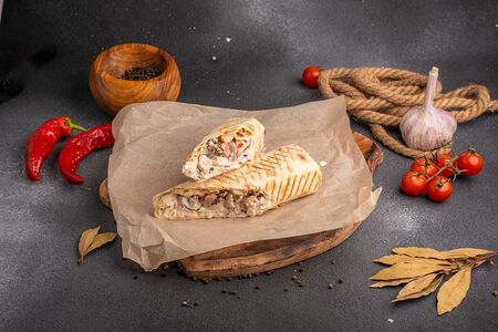 Шаурма с говяжьим люля кебабом