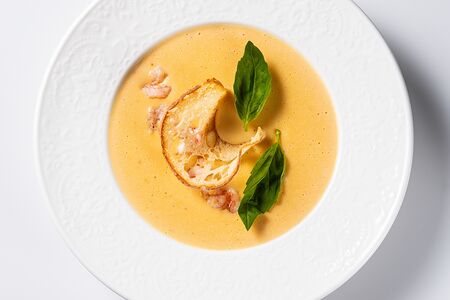 Крем-суп сливочный с креветками