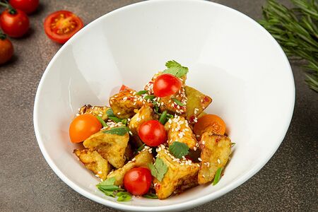 Постный салат Хрустящие баклажаны