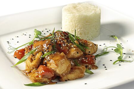 Курица гунбао с рисом