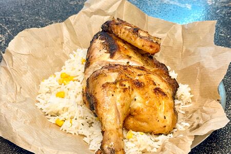 Рис с курицей на мангале