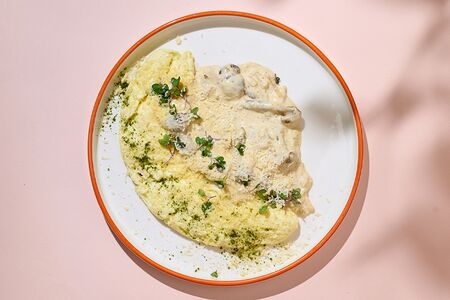 Французский омлет со сливочными опятами