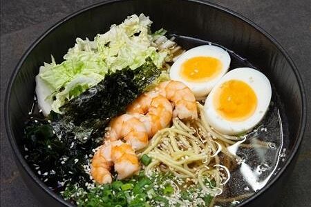 Рамен с креветками