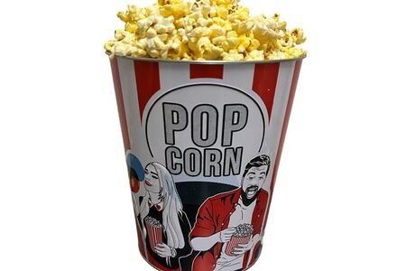 Попкорн солёный в жестяном ведре