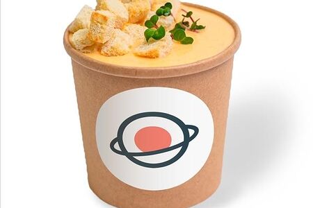 Крем-суп сырный с микрозеленью