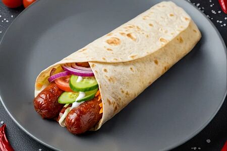 Колбаски в лаваше