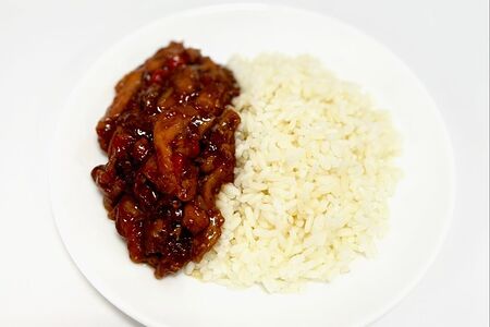 Курица в соусе терияки с рисом 