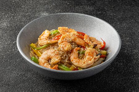 Лапша стеклянная фунчоза с креветками