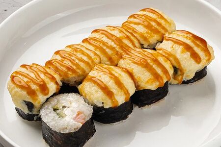 Запечённый с креветками