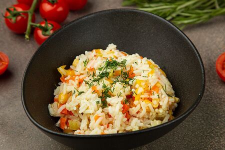 Рис отварной с овощами