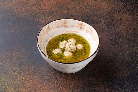 Суп с кнелями из индейки