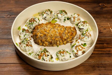 Пожарская котлета, шампиньоны 