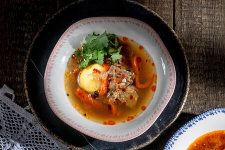 Хашлама с томленой говядиной