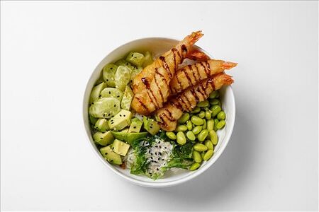 Поке с креветкой темпура