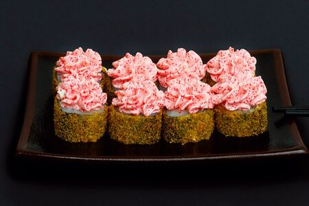 Лава темпура с крабом и креветками 