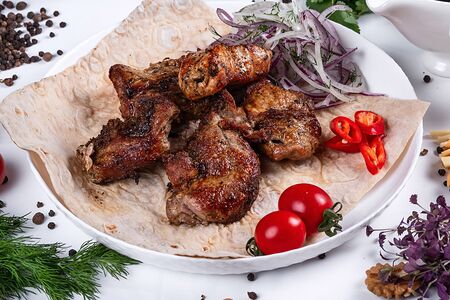 Шашлык из филе куриного бедра