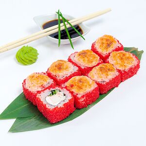 Теплый ролл с крабом