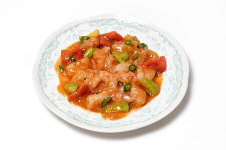 Севиче из розовых креветок