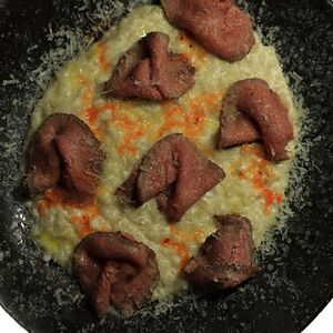 Ризотто с говядиной и пармезаном