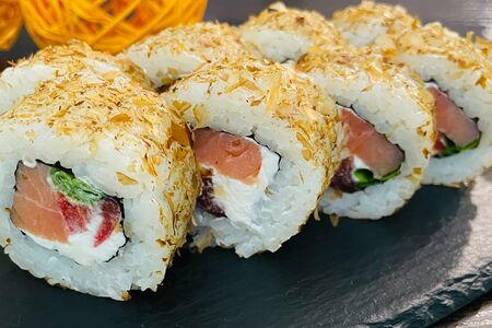 Бонито с копченым лососем