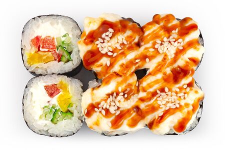 Запечённый ролл с овощами