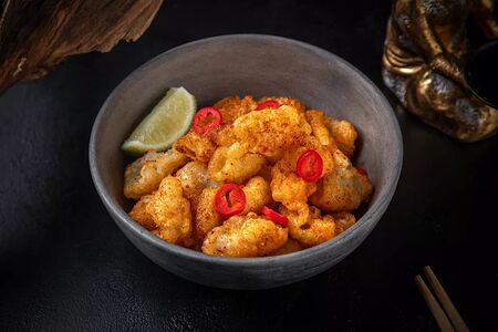 Хрустящие кальмары с чили