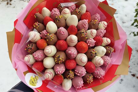 Букет с клубникой в шоколаде Роскошный