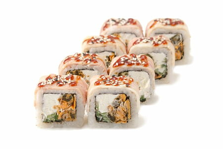 Запечённый ролл Беконатор с мидиями