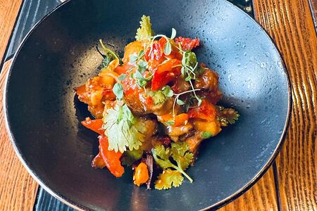 Салат буженина Чили-баклажан