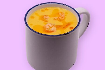 Сырный крем-суп с креветкой или беконом