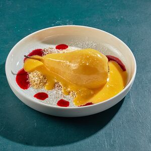 Груша с белым шоколадом и маракуйей