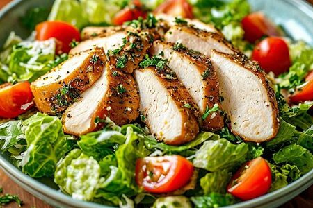 Салат Цезарь с курицей