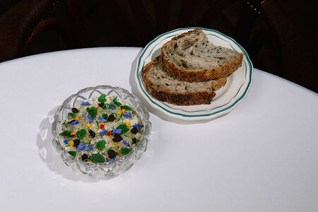 Риет из трески с желе из рислинга