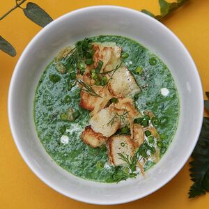 Суп сливочный из шпината