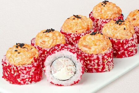 Ролл Нежный лосось с тигровой креветкой