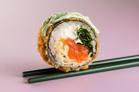 Темпура с копчёным лососем