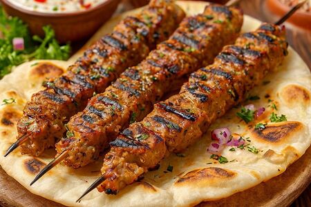 Люля-кебаб из курицы в лаваше