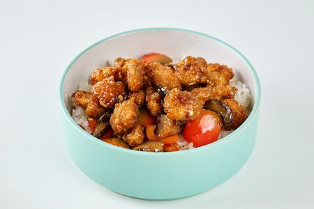 Куриный попкорн с рисом