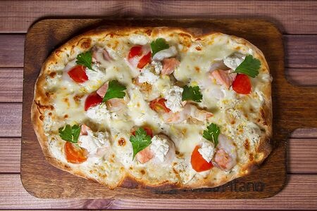 Пицца Сёмга с креветками