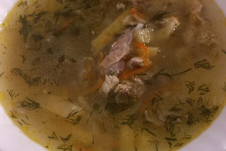 Суп рисовый с курицей