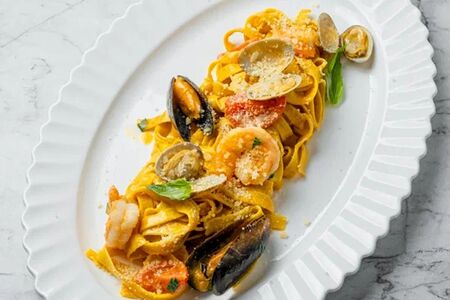Тальятелле с морепродуктами