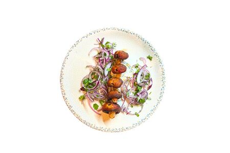 Шампиньоны на мангале