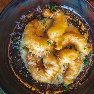 Креветки с айоли и сычуаньским соусом