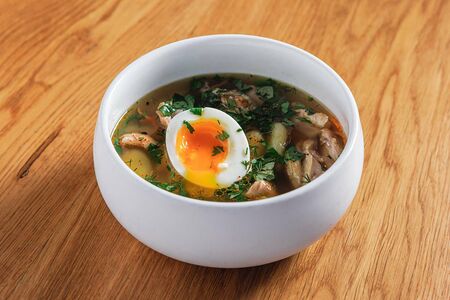Куриный суп с цыплёнком и ньокки