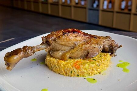 Утиная ножка с орзо