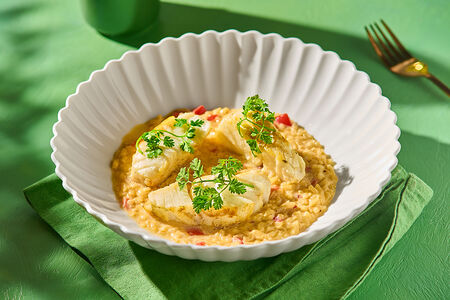 Треска с ризотто