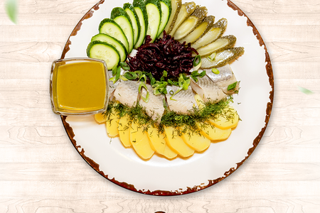 Закуска из селедочки и овощей по рецепту М. а. Булгакова