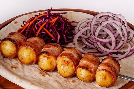 Картофель с салом 