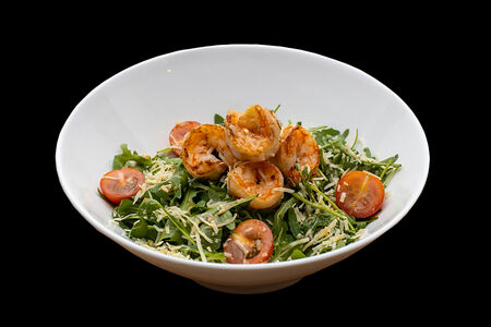 Руккола с креветками